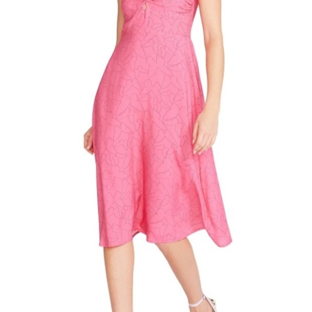 Elegant Pink Midi Dress